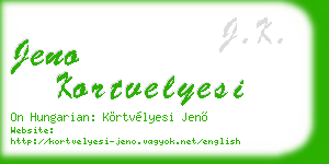jeno kortvelyesi business card